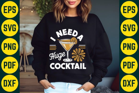 Preview of cocktail birthday SVG for crafting