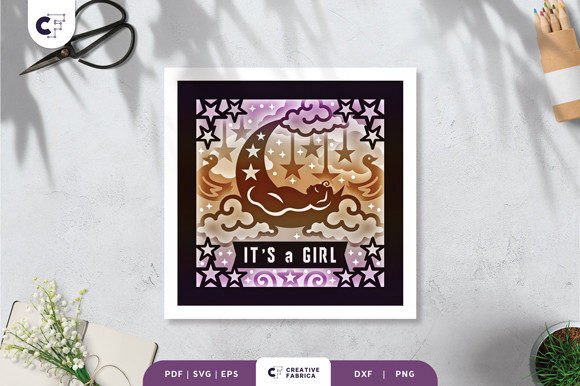 It's a girl shadow box design for Cricut