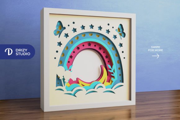 Preview of baby shower photo frame SVG