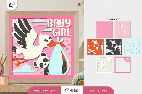 Preview of panda baby girl SVG