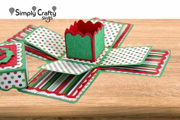 Exploding gift box SVG template for creative crafting