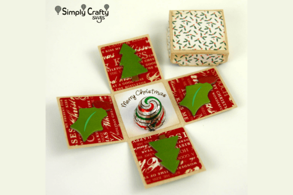 Mini explosion box SVG design for Cricut, perfect for crafting unique gift boxes
