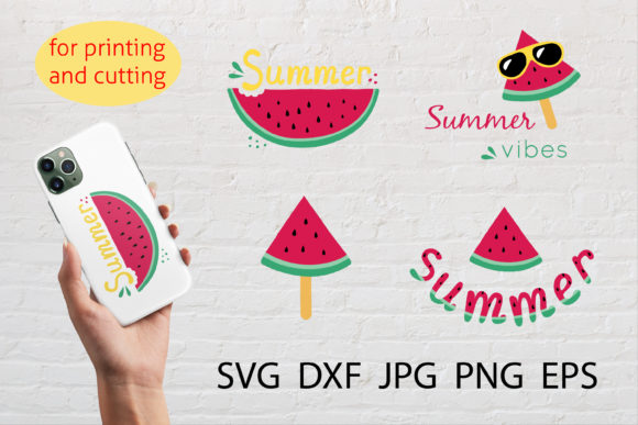 Various watermelon-themed SVG designs for Cricut, including slices and text, ideal for summer crafting projects.