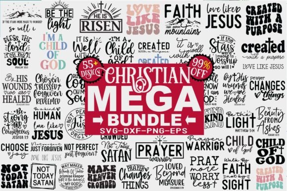 Christian-themed SVG designs for Cricut with quotes like 'Be the Light' and 'Faith'.