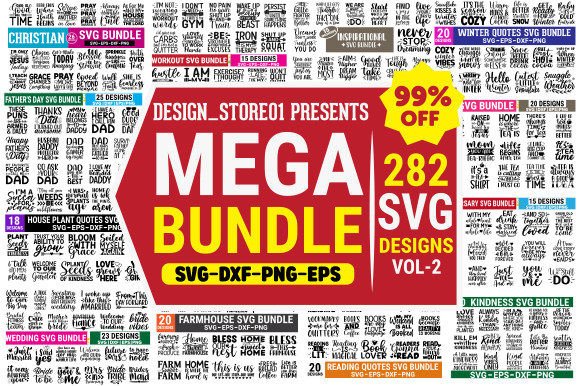 Collection of SVG designs with various quotes in different fonts.