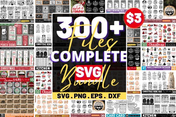 Collage of various SVG designs including Christmas, Halloween, and kitchen themes.