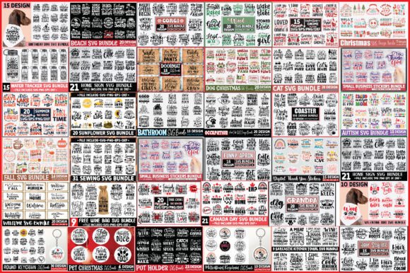 Collage of multiple SVG design thumbnails featuring diverse themes and styles.
